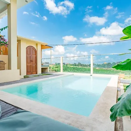 Aaya - 8 Min To Beach, Radiant Villa With Rice Field View