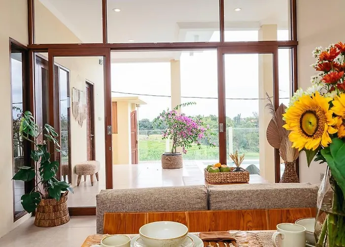 Villa Aaya - 8 Min To Beach, Radiant With Rice Field View *